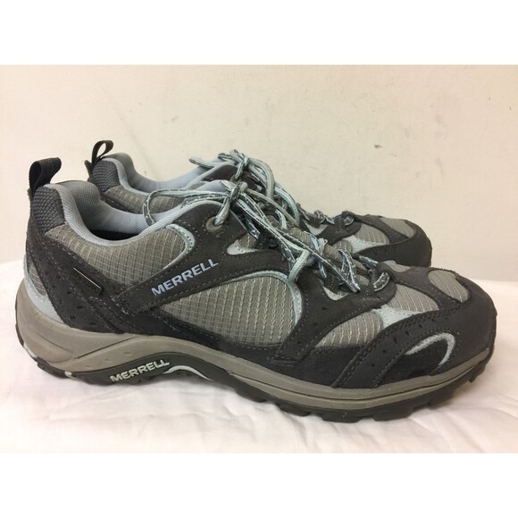 MERRELL WOMEN  AIR CUSHION BLUE/GRAYS HIKING SHOES SIZE US 10 UK 7.5 EUR 41 - Picture 3 of 12